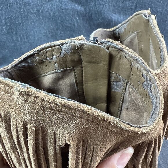 Sam Edelman Women's Benjie Western Fringe Ankle Bootie Golden Caramel, US 7 - Picture 6 of 14